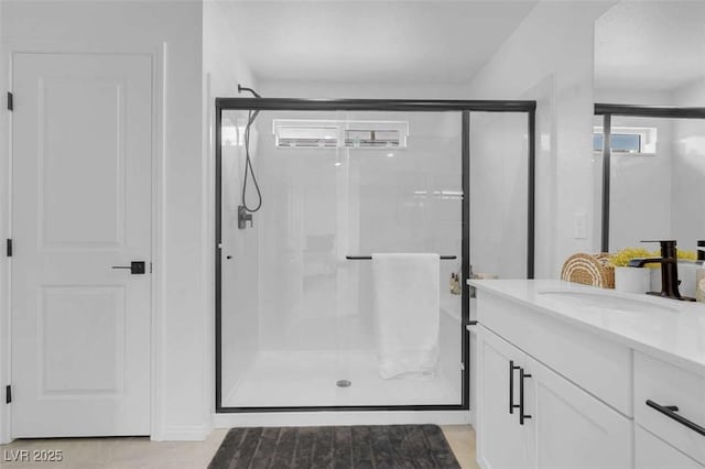 10292 Fragrant Apple Ct, Las Vegas, NV 89141 - bathroom featuring vanity and a stall shower