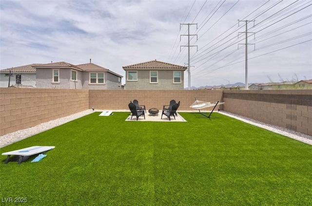 10292 Fragrant Apple Ct, Las Vegas, NV 89141 - view of yard featuring a fire pit