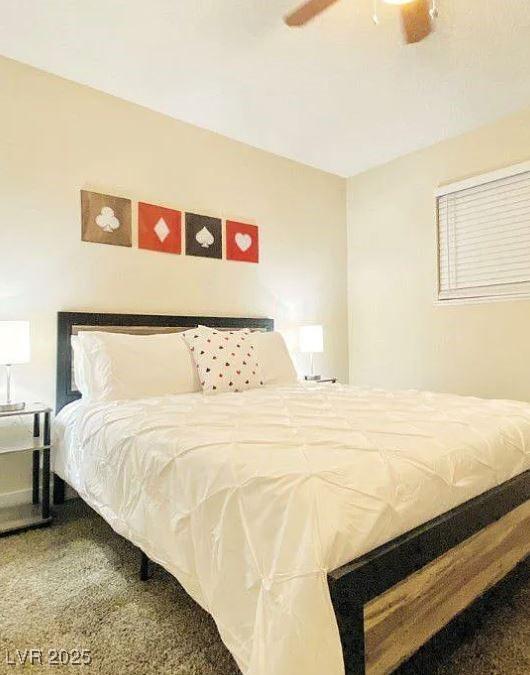 6320 Shawnee Ave, Las Vegas, NV 89107 - bedroom featuring carpet flooring and a ceiling fan
