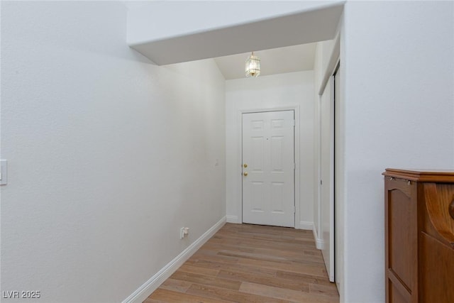 1835 Banaba Ln, Las Vegas, NV 89156 - hallway featuring light wood-style flooring and baseboards