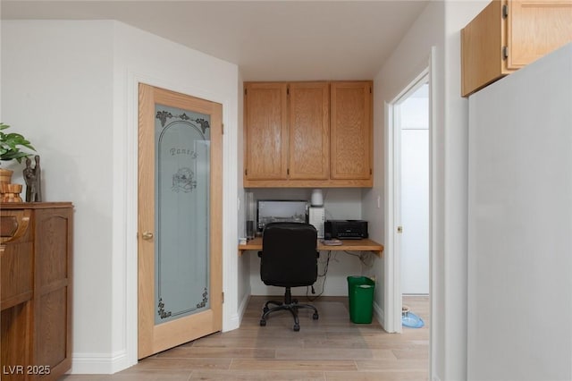 1835 Banaba Ln, Las Vegas, NV 89156 - office space featuring light wood-style flooring, baseboards, and built in study area