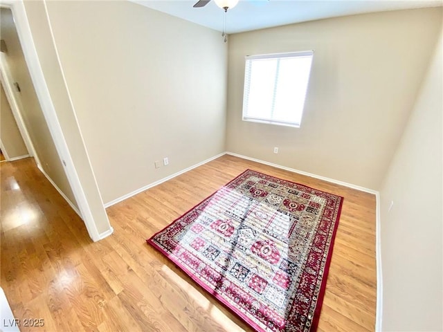 3372 Wayward Ct, Las Vegas, NV 89129 - spare room with ceiling fan, light wood-style floors, and baseboards