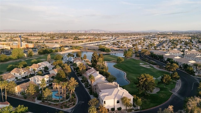 4970 Black Bear Rd Unit 101, Las Vegas, NV 89149 - aerial perspective of suburban area with a water and mountain view and a local golf course
