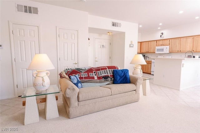 4970 Black Bear Rd Unit 101, Las Vegas, NV 89149 - living area featuring light colored carpet and recessed lighting