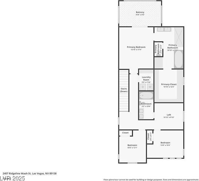 2407 Ridgeline Wash St, Las Vegas, NV 89138 - floor plan / room layout