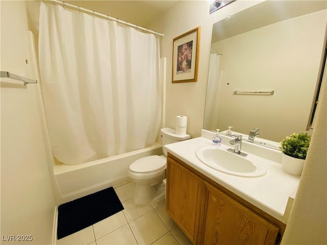 11117 Okeefe Ct, Las Vegas, NV 89144 - full bathroom featuring toilet, tile patterned flooring, vanity, and shower / bath combo