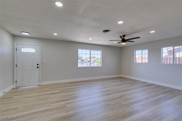 4360 El Tovar Rd, Las Vegas, NV 89115 - foyer featuring plenty of natural light, recessed lighting, light wood-type flooring, and baseboards