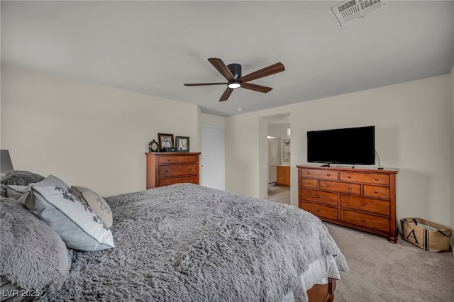 10952 Napa Ridge Dr, Las Vegas, NV 89144 - bedroom featuring light carpet and a ceiling fan