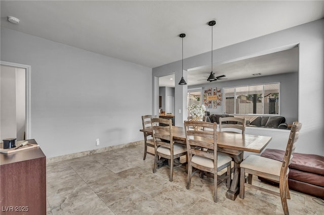 10952 Napa Ridge Dr, Las Vegas, NV 89144 - dining space with a ceiling fan