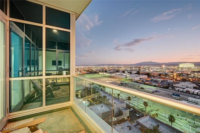 4525 Dean Martin Dr Unit 1208, Las Vegas, NV 89103 - balcony at dusk featuring a city view