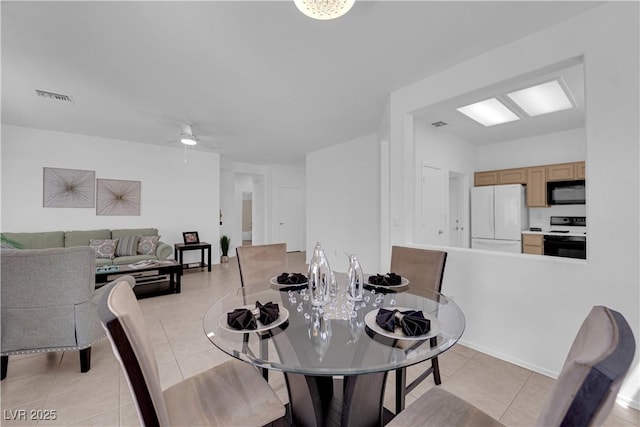 2323 Barbers Point Pl, Las Vegas, NV 89134 - dining room featuring light tile patterned flooring and a ceiling fan