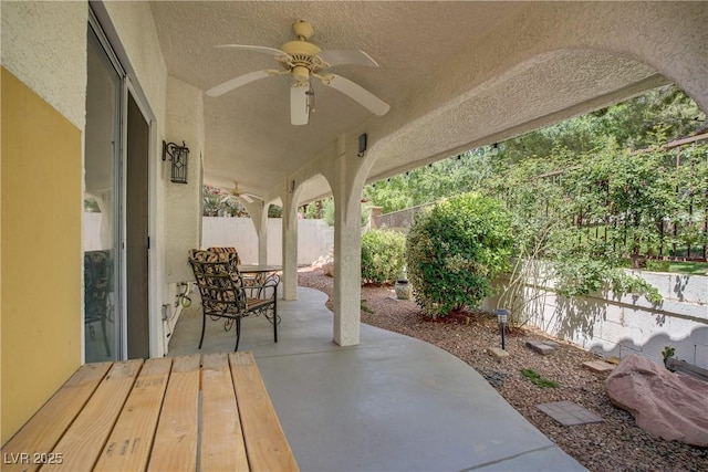 1305 Chaparral Summit Dr, Las Vegas, NV 89117 - view of patio with a ceiling fan