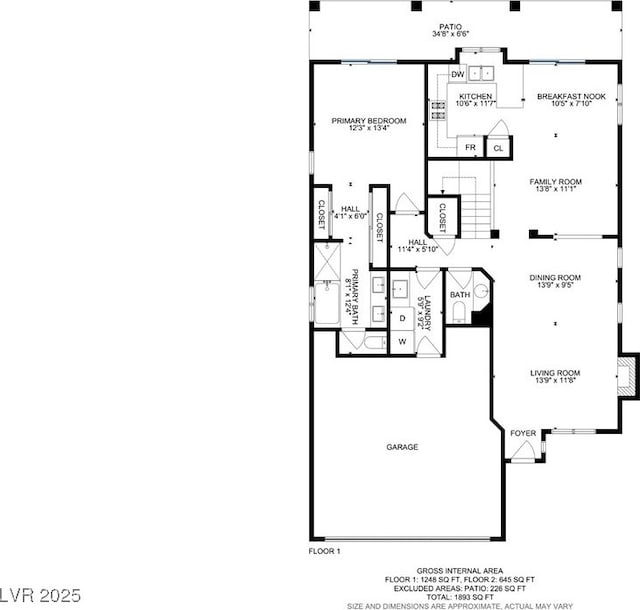 1305 Chaparral Summit Dr, Las Vegas, NV 89117 - home floor plan