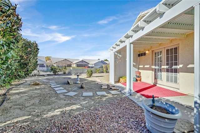 5429 Sweet Shade St, Las Vegas, NV 89130 - view of yard with a patio, french doors, and a residential view
