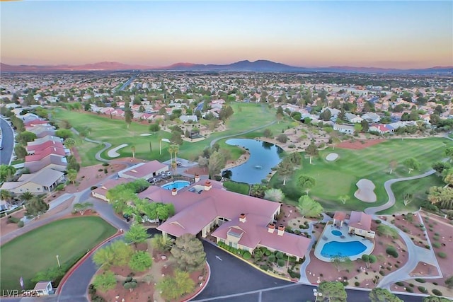 5429 Sweet Shade St, Las Vegas, NV 89130 - aerial view at dusk of a water and mountain view and golf course view