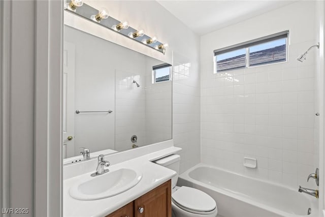 2846 Barrow Downs St, Las Vegas, NV 89135 - bathroom featuring vanity, toilet, and shower / tub combination