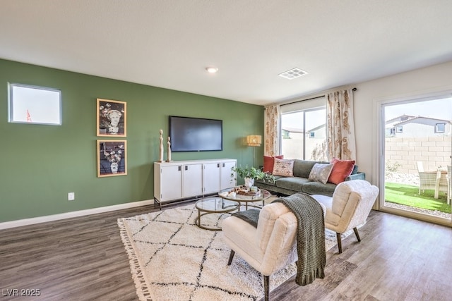 803 Calm Crystal Ct Lot 143, North Las Vegas, NV 89081 - living room featuring wood finished floors and baseboards