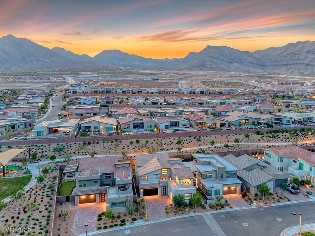 365 Crown Mesa Ave, Las Vegas, NV 89138 - aerial view of residential area featuring a mountainous background