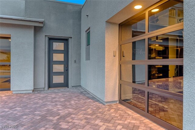 365 Crown Mesa Ave, Las Vegas, NV 89138 - entrance to property with stucco siding