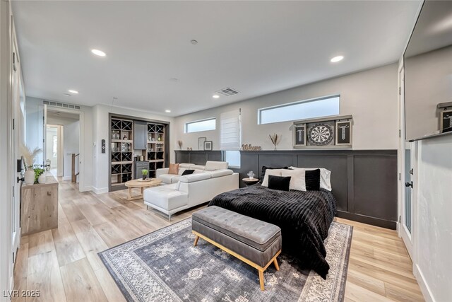 365 Crown Mesa Ave, Las Vegas, NV 89138 - bedroom with light wood-type flooring and recessed lighting
