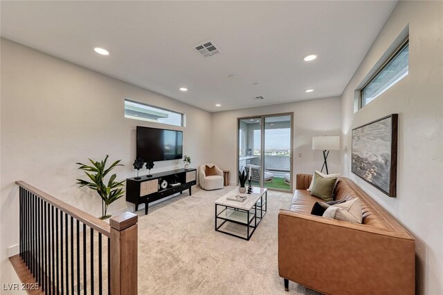 365 Crown Mesa Ave, Las Vegas, NV 89138 - carpeted living room featuring recessed lighting