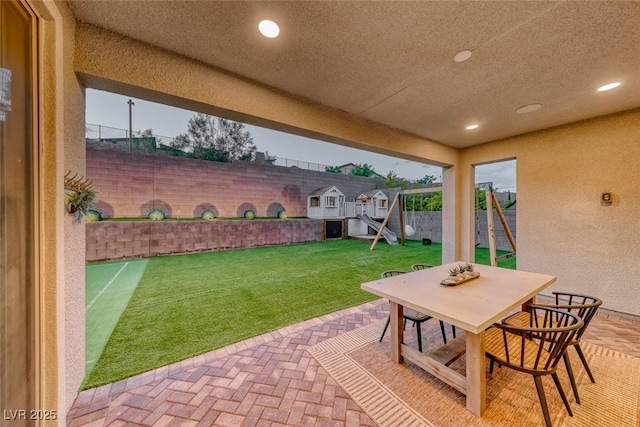 365 Crown Mesa Ave, Las Vegas, NV 89138 - view of patio featuring outdoor dining area