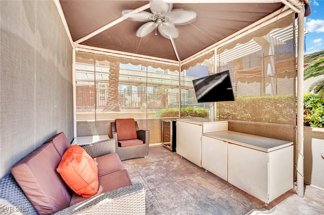 135 E Harmon Ave Unit 315, Las Vegas, NV 89109 - sunroom featuring a ceiling fan