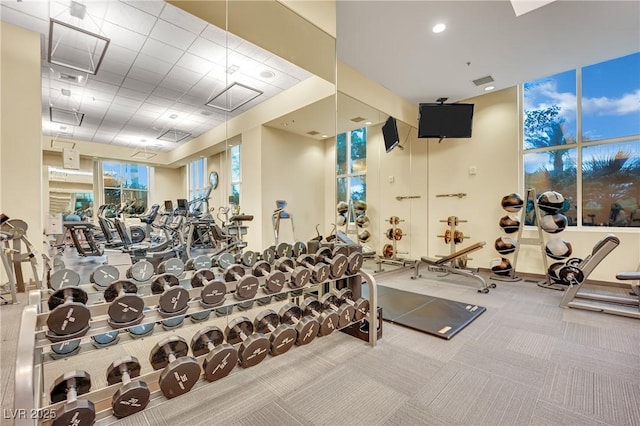 135 E Harmon Ave Unit 315, Las Vegas, NV 89109 - exercise room with carpet floors
