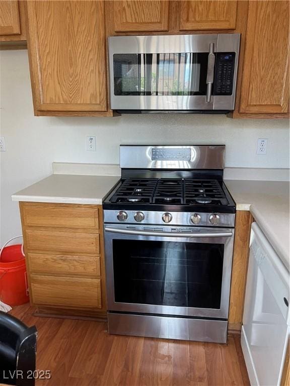 5334 Floating Flower Ave, Las Vegas, NV 89139 - kitchen with appliances with stainless steel finishes, light countertops, and light wood-style flooring