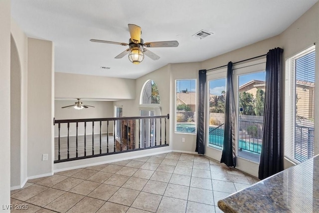 2812 Via Avanti St, Henderson, NV 89074 - tiled empty room with a ceiling fan and baseboards