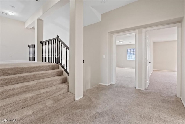 2812 Via Avanti St, Henderson, NV 89074 - stairs with carpet flooring and baseboards
