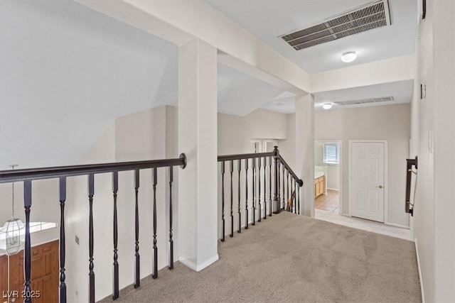 2812 Via Avanti St, Henderson, NV 89074 - hall with an upstairs landing, carpet floors, and baseboards