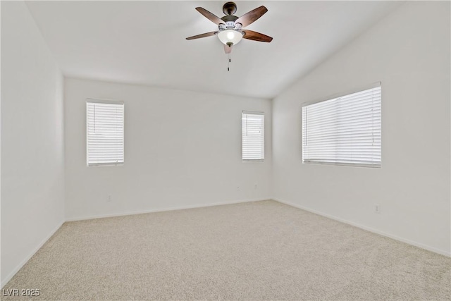 9535 Stills Way, Las Vegas, NV 89148 - carpeted empty room featuring ceiling fan, lofted ceiling, and baseboards
