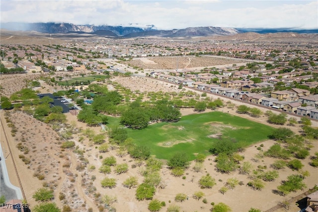 9393 New Utrecht St, Las Vegas, NV 89178 - aerial perspective of suburban area featuring a mountainous background