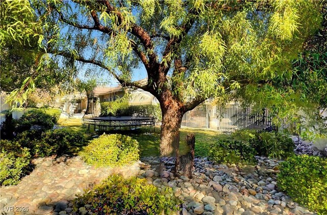 2111 Bogart Ct, Las Vegas, NV 89117 - view of yard with a trampoline