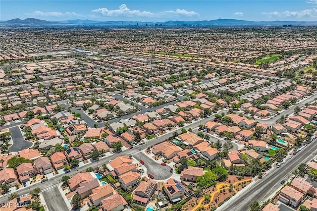 3412 Crystal Tower St, Las Vegas, NV 89129 - aerial view of property and surrounding area featuring a mountainous background and nearby suburban area