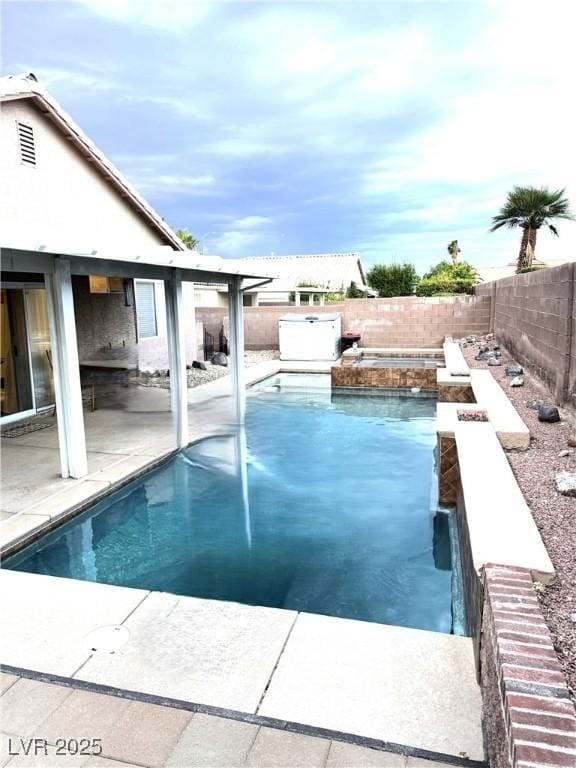 1367 Sun Pillars Ave, Henderson, NV 89014 - view of swimming pool with a patio and a fenced backyard