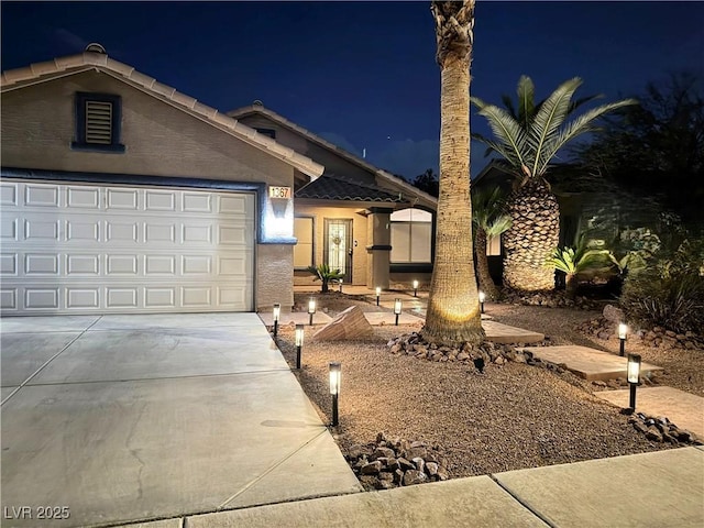 1367 Sun Pillars Ave, Henderson, NV 89014 - ranch-style home featuring concrete driveway, a garage, and a tile roof
