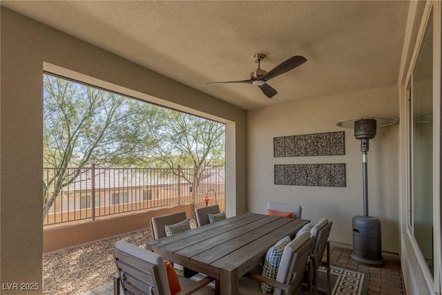 4290 Solace St, Las Vegas, NV 89135 - view of patio / terrace with a ceiling fan and outdoor dining area