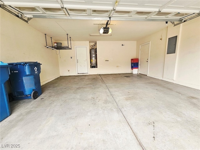 9462 Alhambra Valley St, Las Vegas, NV 89178 - garage with water heater, electric panel, and a garage door opener
