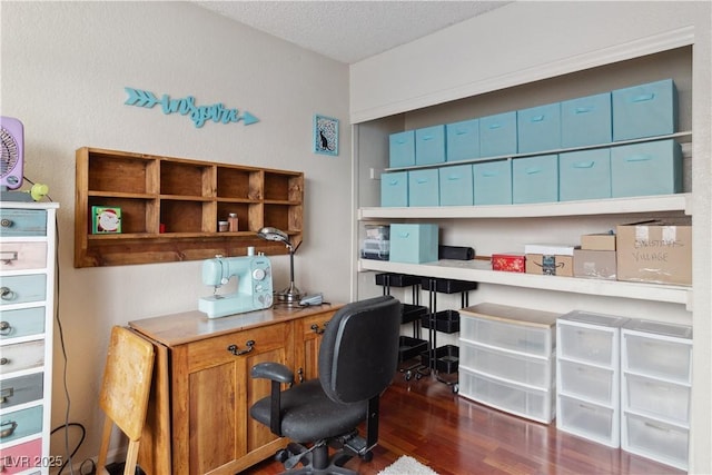3008 Soledad Dr, Laughlin, NV 89029 - home office with wood finished floors and a textured ceiling