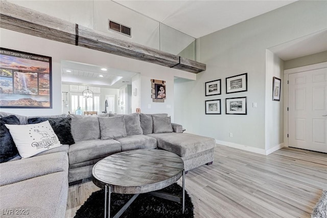 450 Intrepid Ct, Boulder City, NV 89005 - living area featuring light wood-style flooring and baseboards