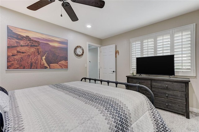 450 Intrepid Ct, Boulder City, NV 89005 - carpeted bedroom featuring ceiling fan, recessed lighting, and baseboards