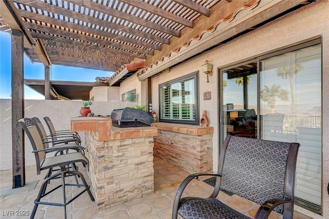 450 Intrepid Ct, Boulder City, NV 89005 - view of patio featuring exterior bar and a pergola