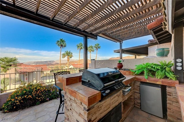 450 Intrepid Ct, Boulder City, NV 89005 - view of patio / terrace with a mountain view and a pergola