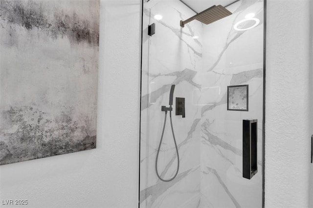 4108 Royal Scots Ave, Las Vegas, NV 89141 - bathroom view of a marble finish shower and a textured wall