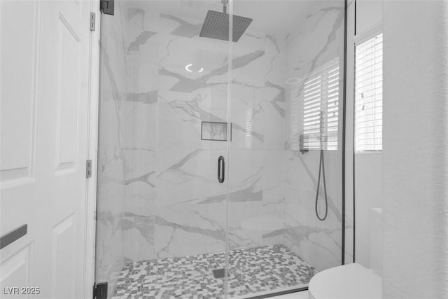 4108 Royal Scots Ave, Las Vegas, NV 89141 - bathroom with toilet and a marble finish shower