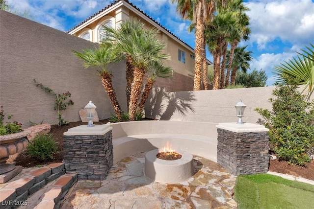 4108 Royal Scots Ave, Las Vegas, NV 89141 - view of patio / terrace featuring a fire pit