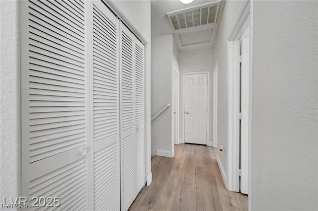 6320 Desert Leaf St Unit 101, North Las Vegas, NV 89081 - hall with light wood-type flooring and baseboards