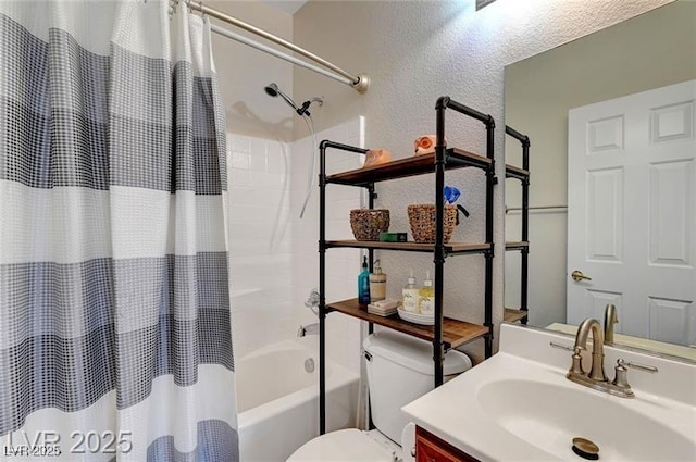 6320 Desert Leaf St Unit 101, North Las Vegas, NV 89081 - bathroom with toilet, shower / tub combo with curtain, and vanity
